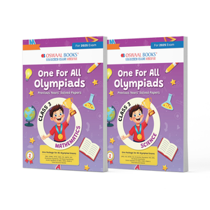 One For All Olympiad Chapter-wise Previous Years's Solved Papers, Prep-Guide Class 3 (Set of 2 Books) Maths & Science for 2025 Exam