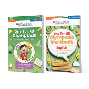 One For All Olympiads Class 2 Chapter-wise Previous Years's Solved Papers (Prep-Guide) + Workbook English (Set of 2 Books) For 2025 Exam