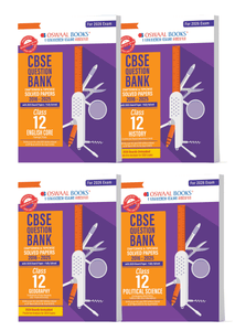 CBSE Question Bank Class 12 Set of 4 Books | English Core | History | Political Science | Geography | Chapterwise & Topicwise Solved Papers | For 2026 Board Exams