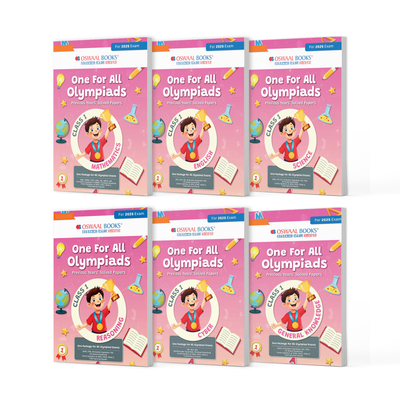 One For All Olympiad Chapter-wise Previous Years' Solved Papers, Prep-Guide Class 1 (Set of 6 Books) Maths, English, Science, Reasoning, Cyber & General Knowledge (For 2025 Exam)