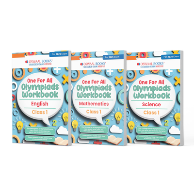One For All Olympiad Workbook Class 1 (Set of 3 Books) Maths, Science & English For 2025 Exam