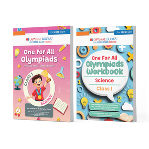 One For All Olympiads Class 1 Chapter-wise Previous Years's Solved Papers (Prep-Guide) + Workbook Science (Set of 2 Books) For 2025 Exam