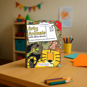 Arty Animals – Tear-Out Postcard Art Book for Kids | 50+ Animal-Themed Cards to Colour, Share & Treasure | Ages 3–7 | Fosters Creativity & Empathy
