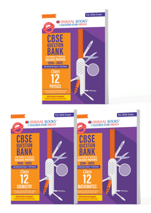 CBSE Question Bank Class 12 Set of 3 Books Physics, Chemistry and Maths Chapterwise & Topicwise Solved Papers | For 2026 Board Exams