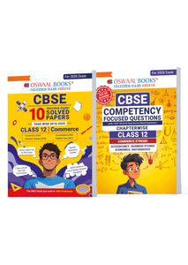 CBSE 10 Years' Solved Papers and Competency Focused Questions Chapter-wise Class 12 Commerce (Set of 2)