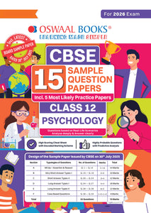 CBSE 15 Sample Question Papers Class 12 Psychology for 2026 Board Exam (As per CBSE Sample Question Paper issued on 30 July 2025), recommended by 2025 CBSE Toppers with Chapter wise Highly Probable Questions