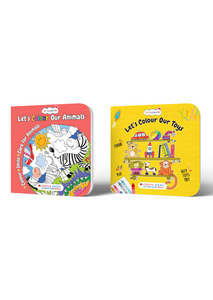 Colouring Book Combo – Animals & Toys (Set of 2) | Fun Kids Colouring & Activity Books, Creative Learning & Art Bundle