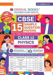 CBSE 15 Sample Question Papers Class 12 Physics for 2026 Board Exam (As per CBSE Sample Question Paper issued on 30 July 2025), recommended by 2025 CBSE Toppers with Chapter wise Highly Probable Questions