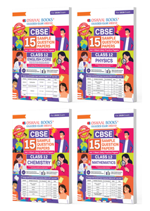 CBSE Sample Question Papers Class 12 English, Physics, Chemistry & Mathematics (Set of 4 Books) (For Board Exams 2026)