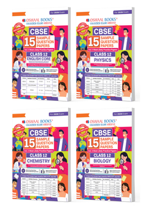 CBSE Sample Question Papers Class 12 English, Physics, Chemistry & Biology (Set of 4 Books) (For Board Exams 2026)