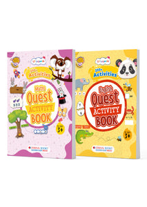 2‑in‑1 Early Learning Activity Book Set for Kids Age 3+ | Maths & English Quest with 500+ Fun Exercises for Tracing, Numbers, Alphabets & Colors
