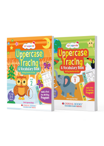 Uppercase & Lowercase Letter Tracing and Vocabulary Books | 2‑Book Set for Kids Ages 3‑5 | ABC Writing Practice & Preschool Activity