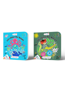 Ocean & Nature Colouring Book Set – 2 Kids Activity Books for Creative Learning & Fun