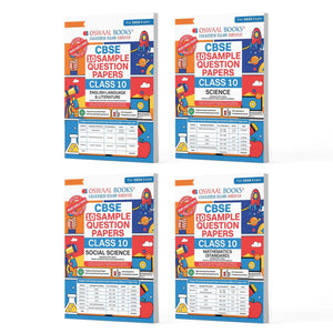 CBSE Sample Question Papers Class 10 English, Science, Social Science & Maths Standard (Set of 4 Books) (For Board Exams 2025)