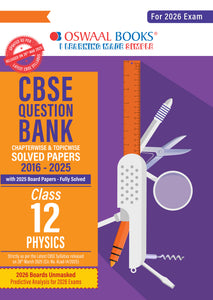 Oswaal CBSE Question Bank Chapterwise and Topicwise Solved Papers Class 12 Physics For Exam 2026