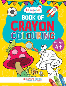 Lil Legends Creative Crayon Colouring Book For 4+ Year Old Kids | Creative Copy Colouring Activity Book