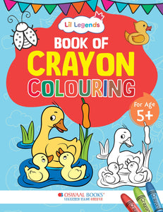 Lil Legends Creative Crayon Colouring Book For 5+ Year Old Kids | Creative Copy Colouring Activity Book