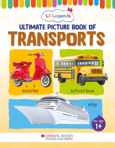 Lil Legends Picture Book for Kids, Age 1+, To learn about Transports