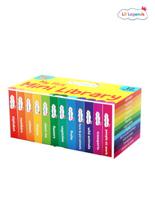 Mini Library Box Set – 12 Durable Board Books for Toddlers | Early Learning Concepts Like Alphabet, Numbers, Colours, Animals & More | Tear-Resistant | Perfect for Ages 0–4