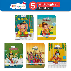 My First Collection of Enchanting Mythological Tales of Hindu Gods and Goddesses | Set of 5 Board Books | For Kids Ages 3+ | Lil Legends