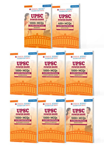 Power Bank |1000+ MCQs For UPSC And State PSCs Exams |Geography, Ancient & Medieval History, Indian Polity,Indian Economy, Modern History, Art& Ecology, Science & Technology (Set of 8) |Latest Edition