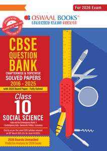 CBSE Question Bank Chapterwise and Topicwise Solved Papers Class 10 Social Science For Exam 2026