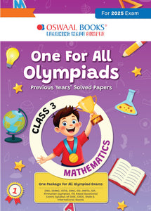 One for All Olympiads Chapter-wise Previous Years' Solved Papers, Prep-Guide Class 3 Mathematics For 2025 Exam