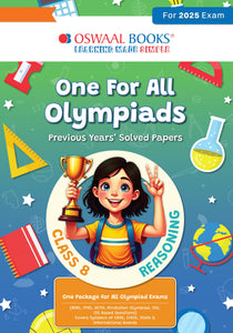 One for All Olympiads Chapter-wise Previous Years' Solved Papers, Prep-Guide Class 8 Reasoning For 2025 Exam