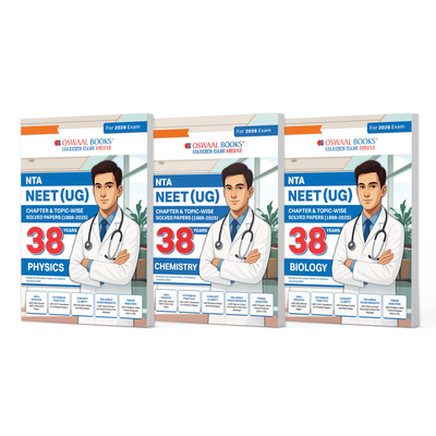 NEET (UG) 38 Years' Chapter-Wise & Topic-Wise Solved Papers | Physics, Chemistry & Biology (1988-2025) | Set of 3 Books | For 2026 Exam | New Edition